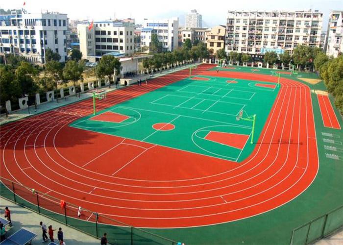 重庆学校塑胶跑道，篮球场工程施工注意事项(图1)
