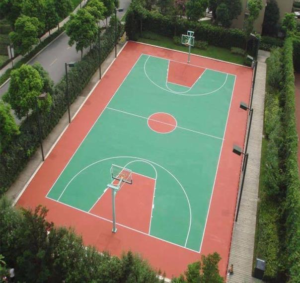 重庆塑胶篮球场 小区公园塑胶场地建设施工(图1)