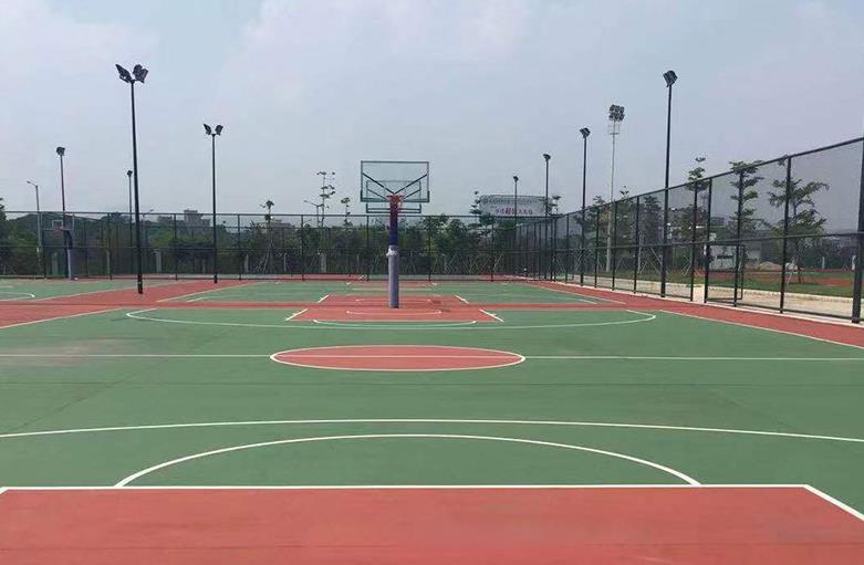 重庆九龙坡区塑胶运动场 篮球场设计施工(图1)